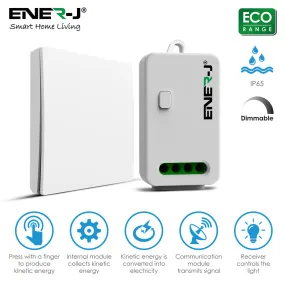1 Gang Wireless Kinetic Switch   Dimmable & Wi-Fi Receiver together in 1 pack