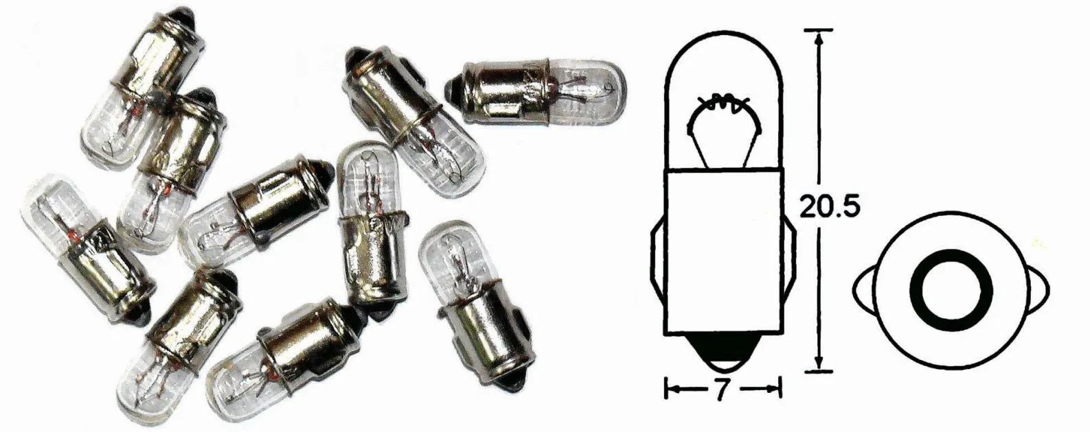 10 x HL026 12v Instrument Bulbs