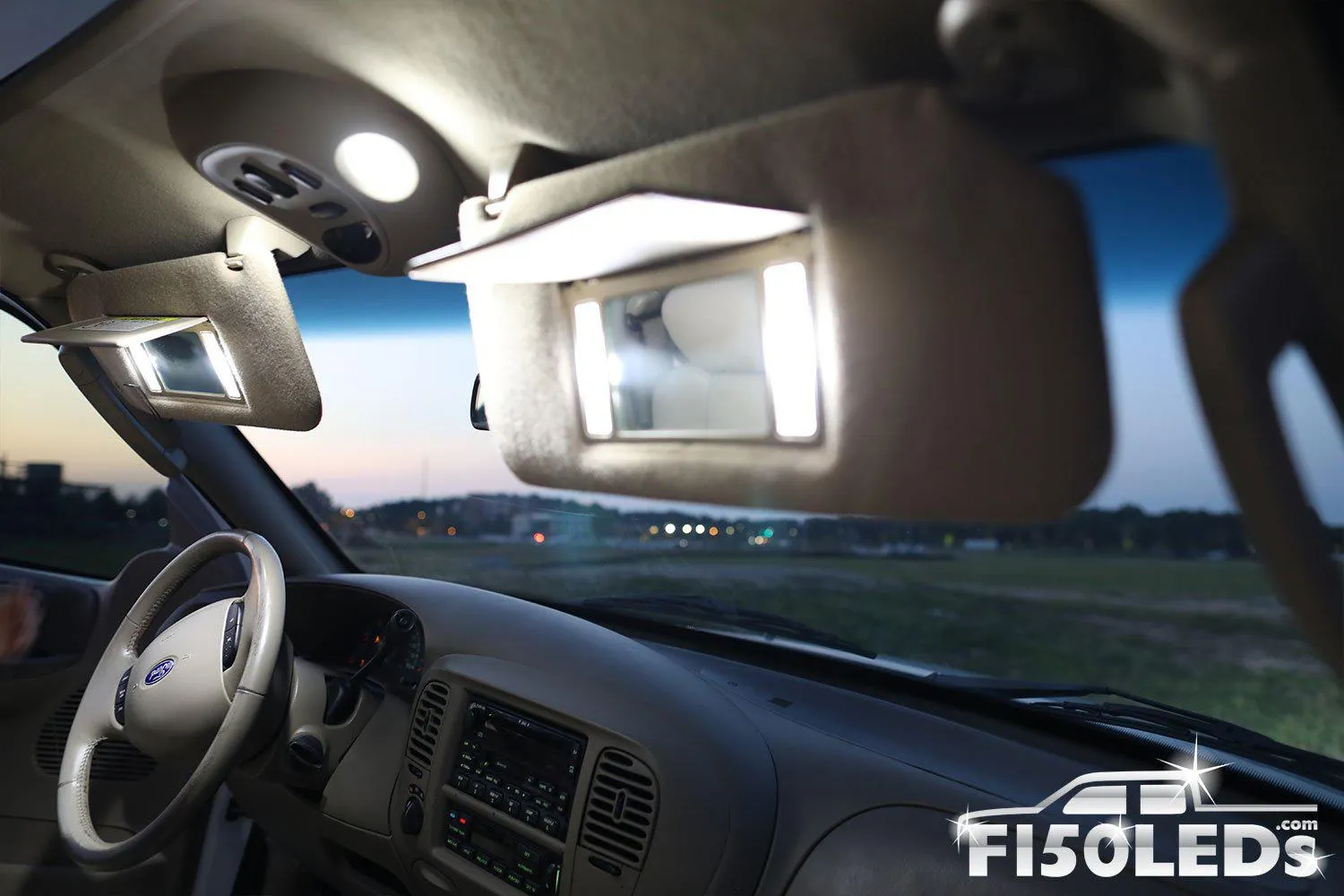 1997- 03 F150 Front Interior Vanity Mirror LED Bulbs
