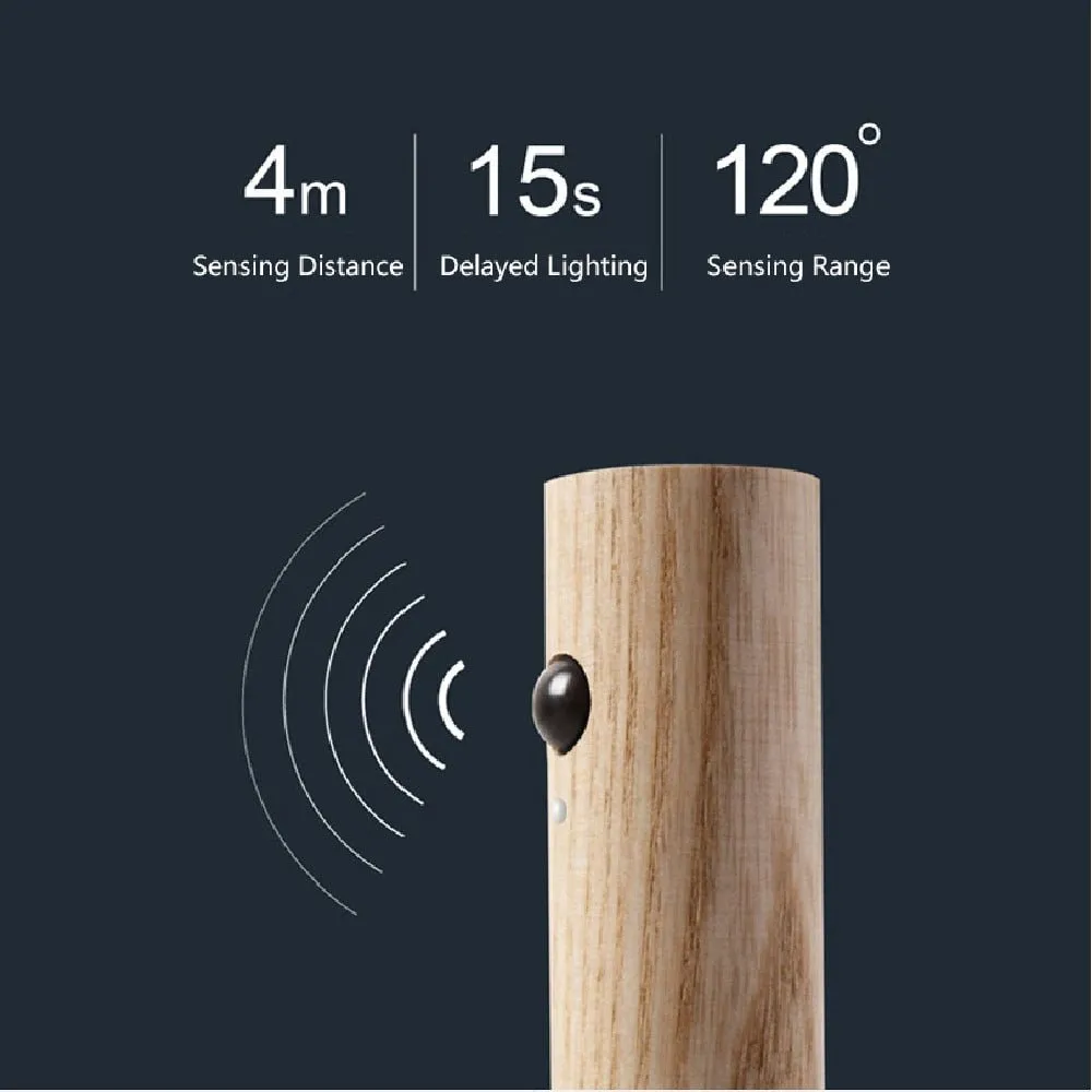 1Pc LED USB Wireless Wood Stick Night Light Motion Sensor