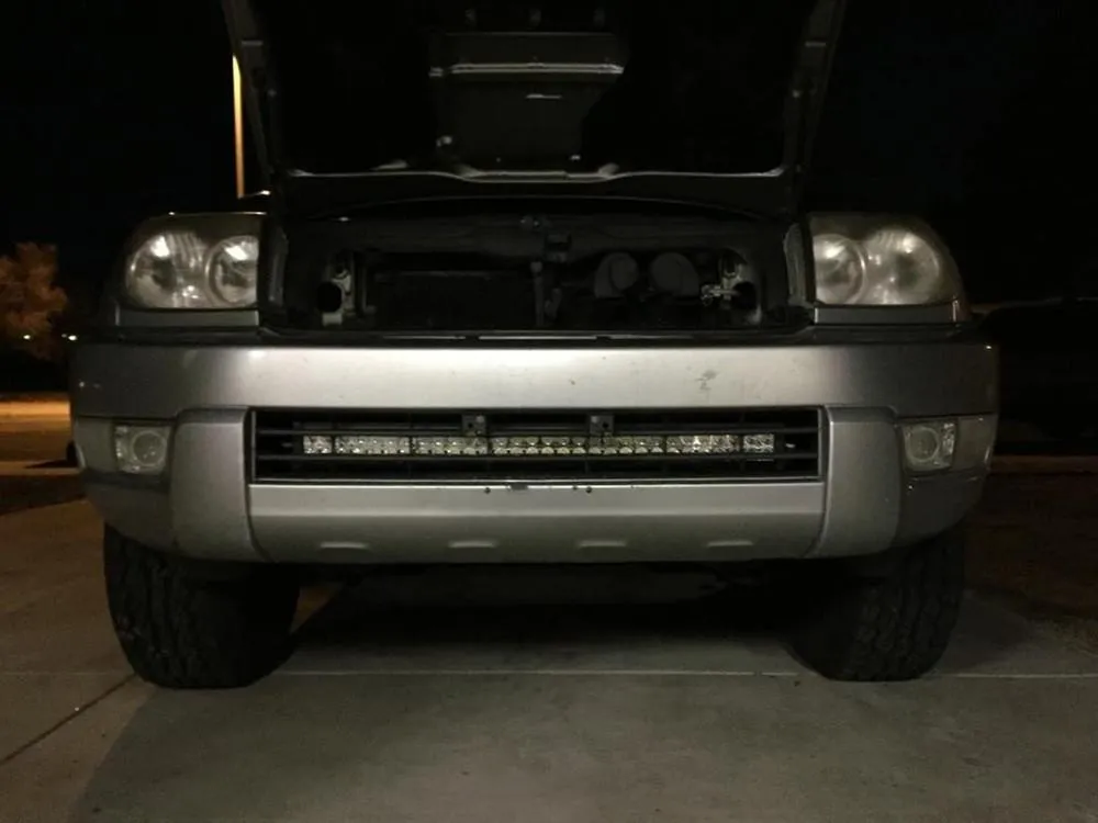 2003-2009 TOYOTA 4RUNNER 32" LOWER BUMPER HIDDEN LED LIGHT BAR BRACKETS KIT BY CALI RAISED LED