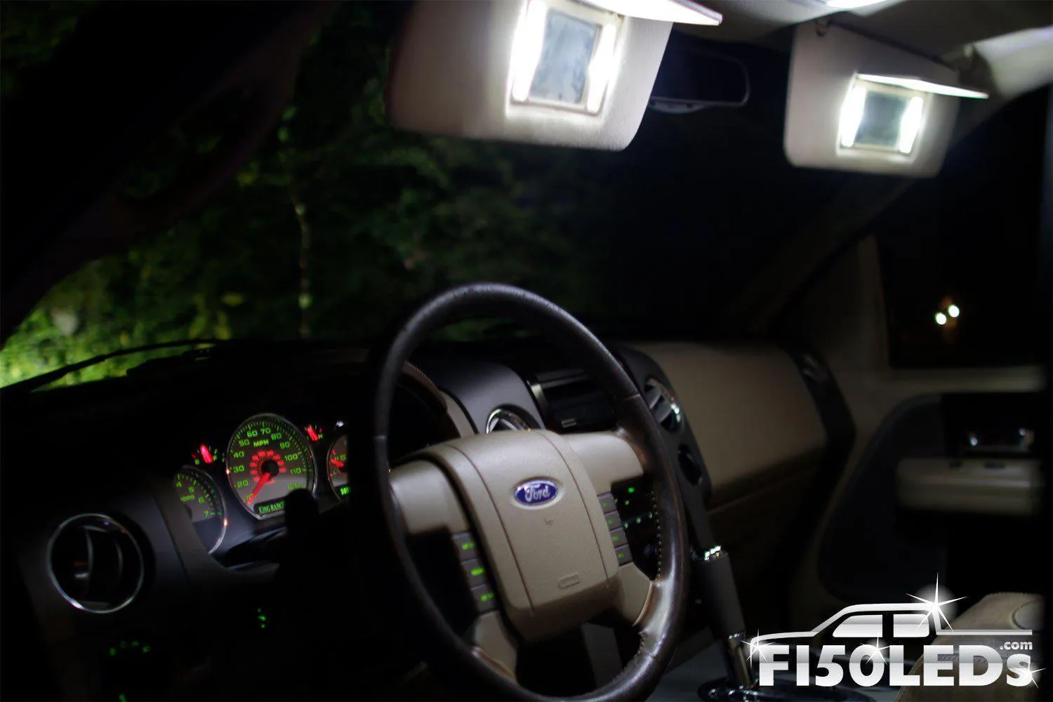 2004-08 F-150 Front Interior Vanity Mirror LED Light Bulbs
