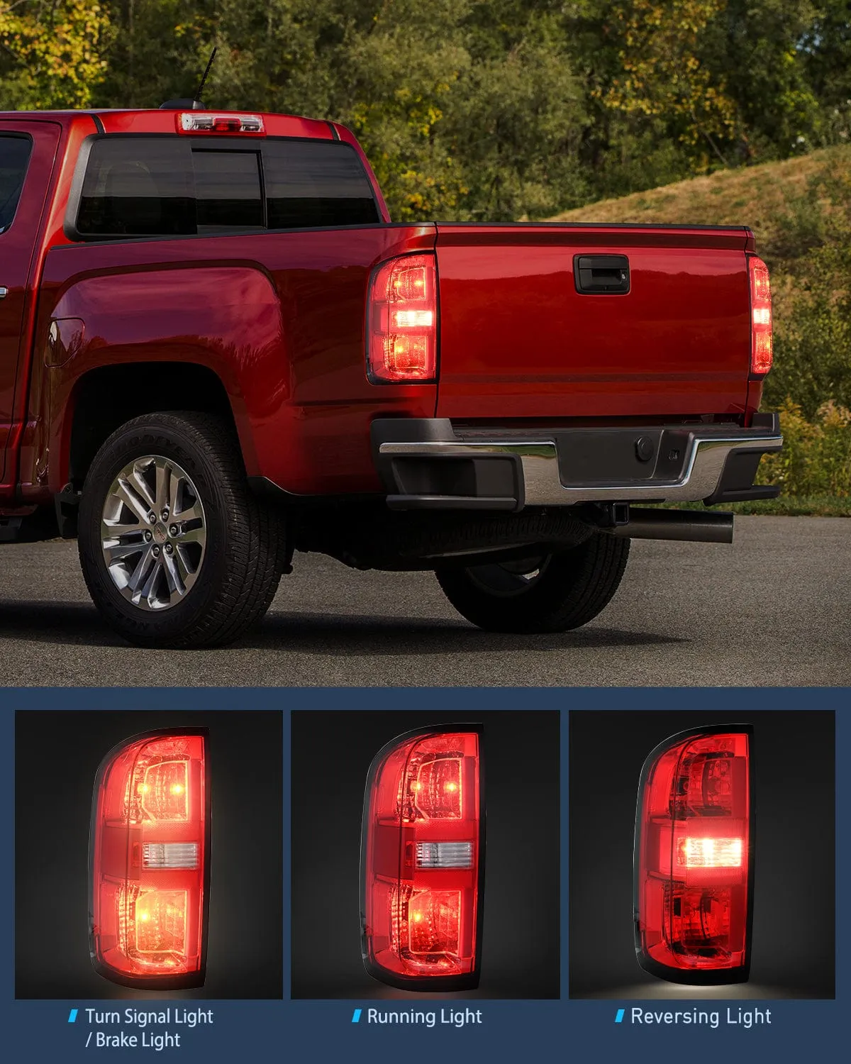 2015-2022 Chevy Colorado Rear Lamp Replacement Taillight Assembly OE Style Driver Side w/Bulbs