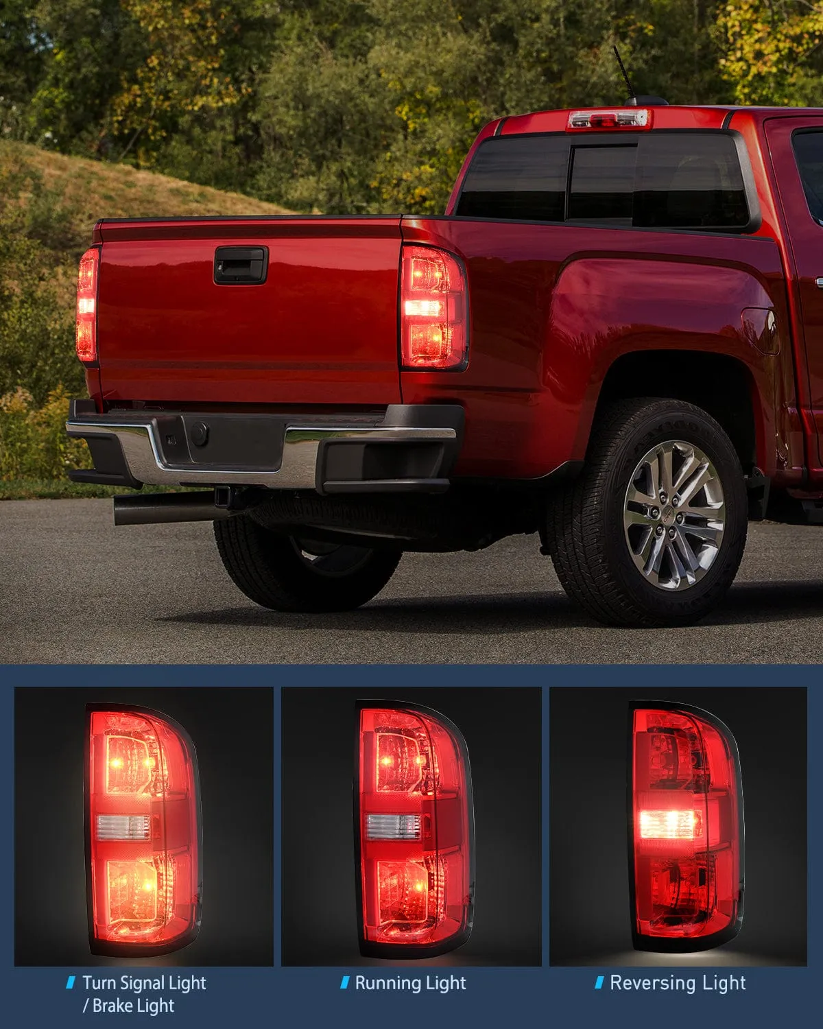 2015-2022 Chevy Colorado Rear Lamp Replacement Taillight Assembly OE Style Passenger Side w/Bulbs