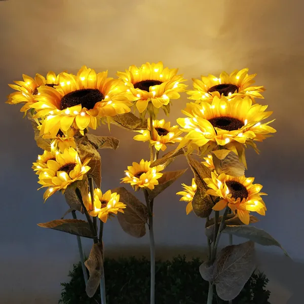 2021 Solar Powered Sunflower Outdoor Garden Light