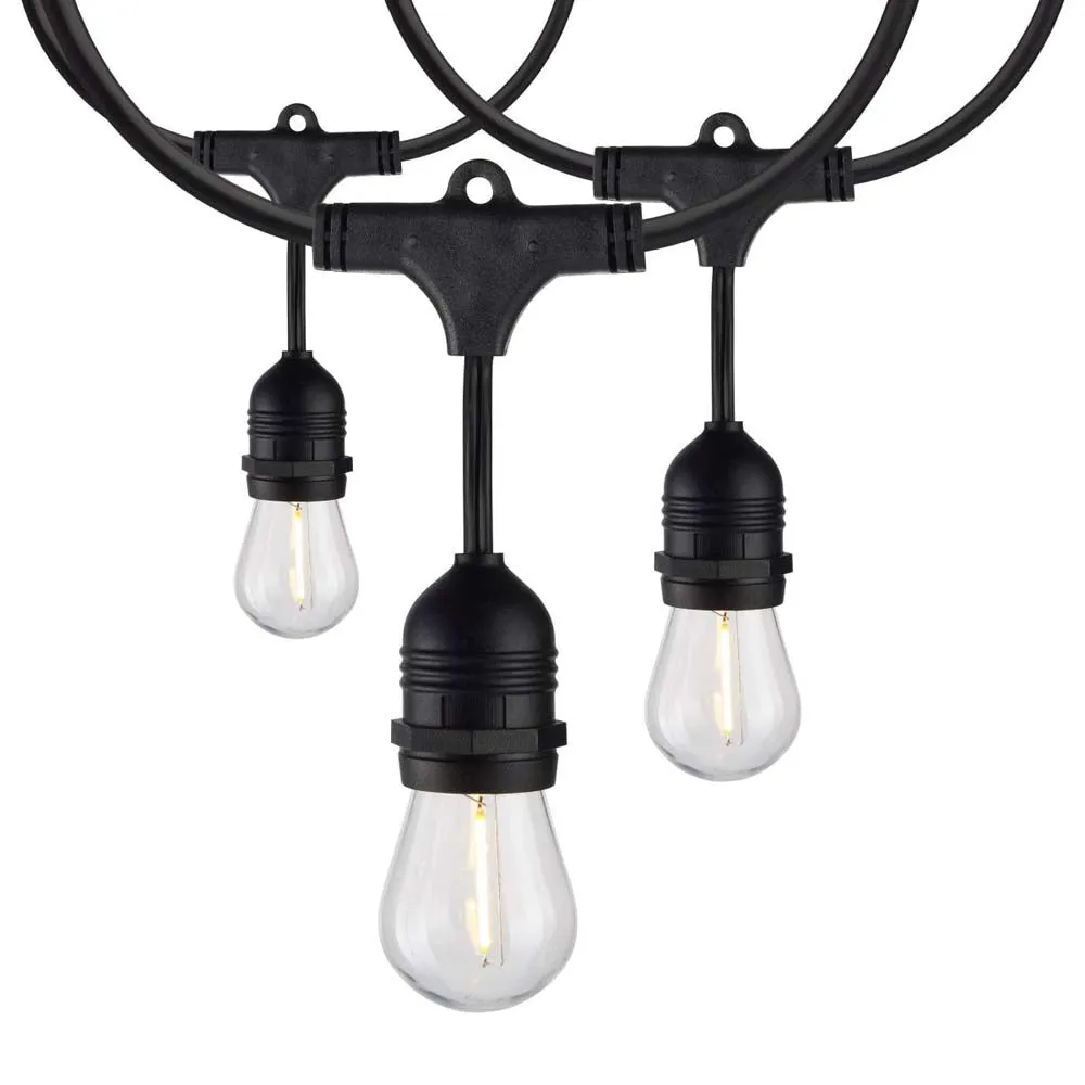 2Pk -  24-ft 24w 120v LED String Light - Includes 2200K 12-S14 bulbs