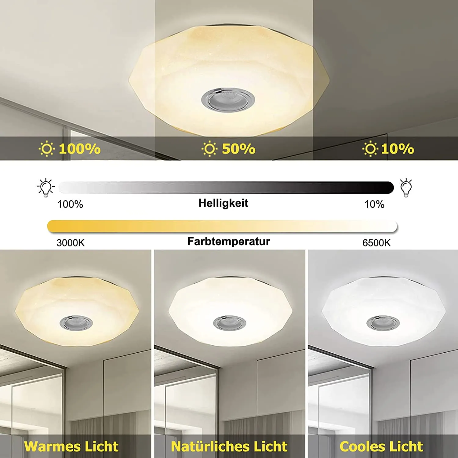 300W RGBW LED Music Ceiling Lamp APP Remote Control Bedroom Living Room AC180-265V bluetooth Speaker Modern Design Fixture