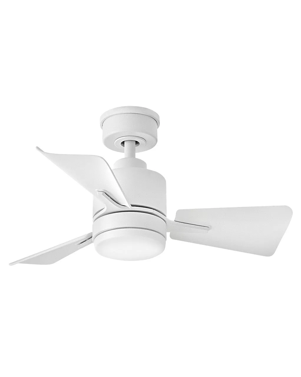 30" LED Fan from the Atom Collection in Matte White Finish by Hinkley