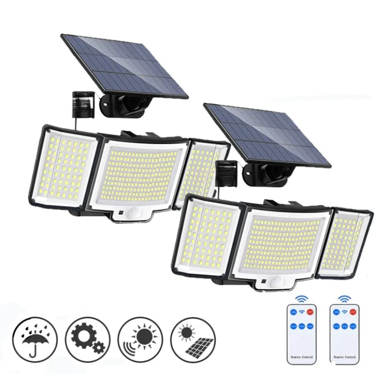 328 LED Solar Lamp Outdoor – Motion Activated Waterproof Light