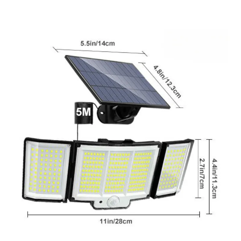 348 LED Solar Lamp Outdoor – Motion Activated Waterproof Light
