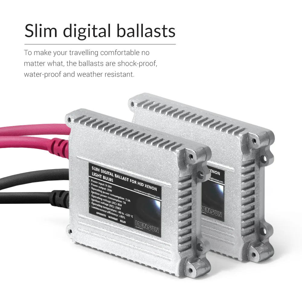 35W HID H10 (9145) Conversion Kit with Slim Digital Ballasts