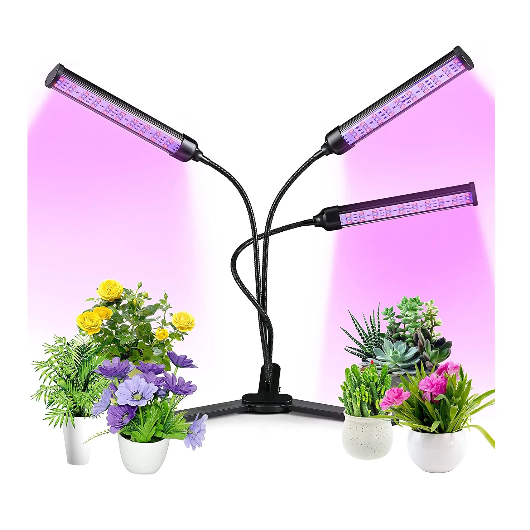 360° Grow Light for Indoor Plants | Gooseneck Full Spectrum Growing Lamp Strip w/ 3 Modes 9 Dimmable Brightness
