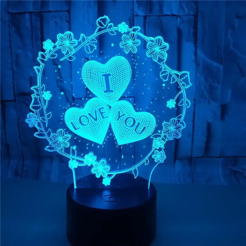 3D Lamp I LOVE YOU  Romantic  Lamp