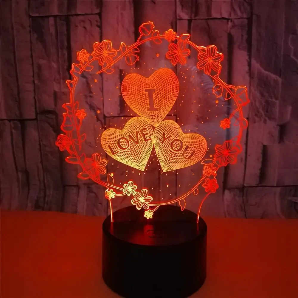 3D Lamp I LOVE YOU  Romantic  Lamp