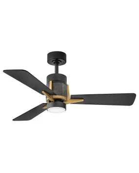 42" LED Smart Fan from the Atticus Collection in Matte Black Finish by Hinkley