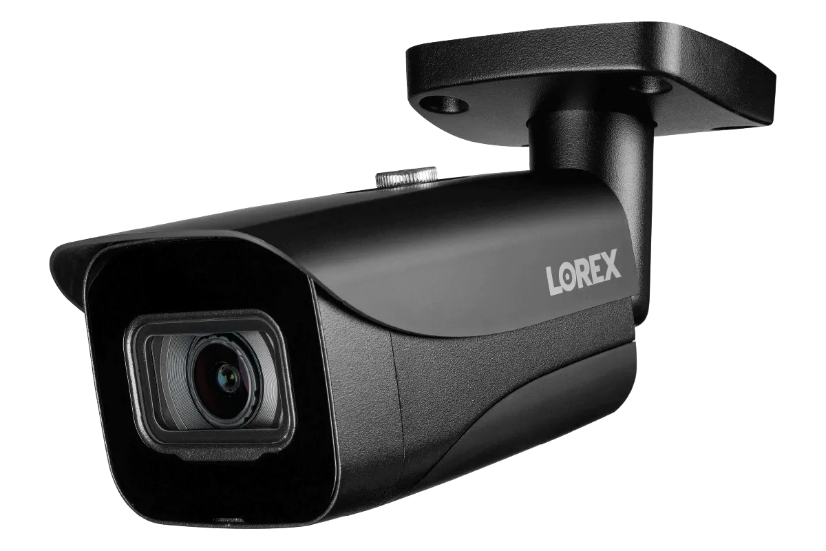 4K Ultra HD IP Security Camera System Featuring Twelve 4K Bullet and Eight Audio Dome Cameras, with Color Night Vision