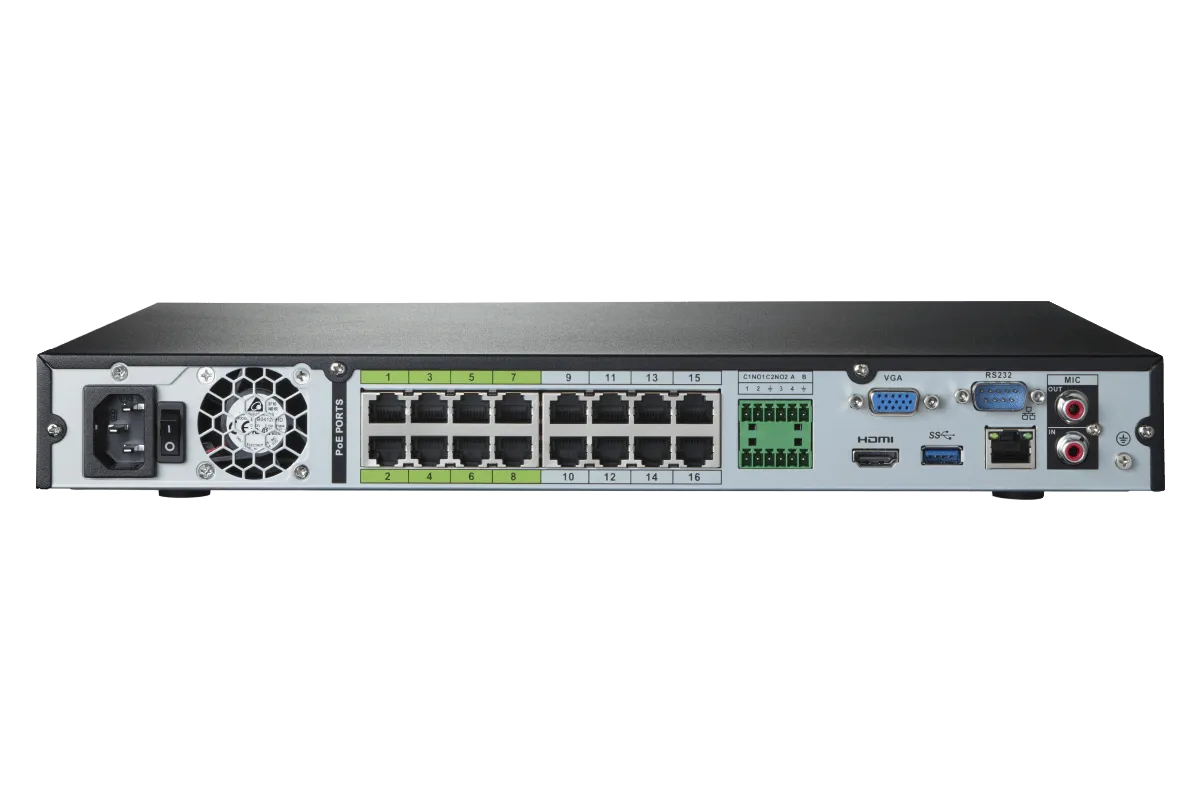 4K Ultra HD IP Security Camera System Featuring Twelve 4K Bullet and Eight Audio Dome Cameras, with Color Night Vision