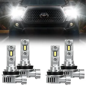 4Pcs H8 H11 H16 LED Headlight Bulbs For 2016-Later Toyota Tacoma
