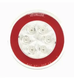 4" Clear Lens Round Stop / Turn / Tail Light, STL-101RCB