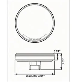 4" Red Round Stop / Turn / Tail Light STL-13RB