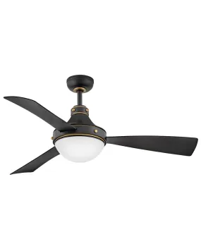 50" LED Smart Fan from the Oliver Collection in Matte Black Finish by Hinkley