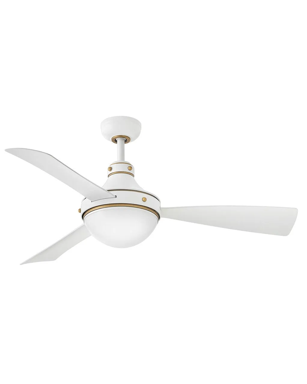 50" LED Smart Fan from the Oliver Collection in Matte White Finish by Hinkley