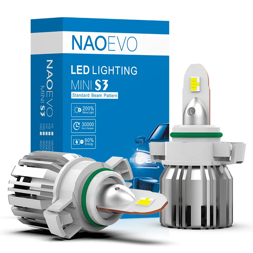 5202 LED Fog Light Bulb 60W 7200LM | NAOEVO S3 Series, 2 Bulbs