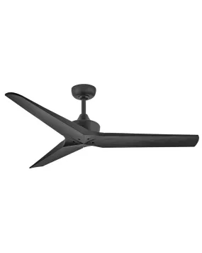 52" Smart Fan from the Chisel Collection in Matte Black Finish by Hinkley