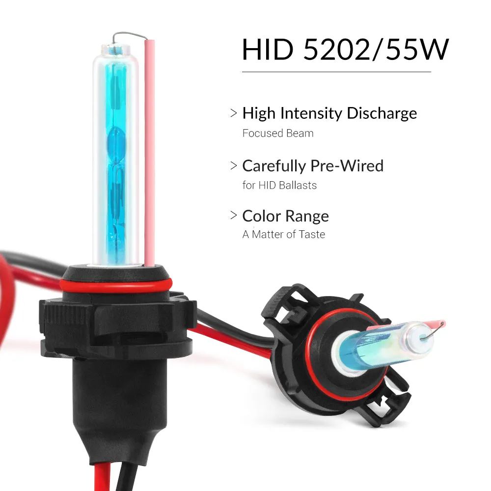 55W HID 5202 AC Conversion Kit with Slim Digital Ballasts