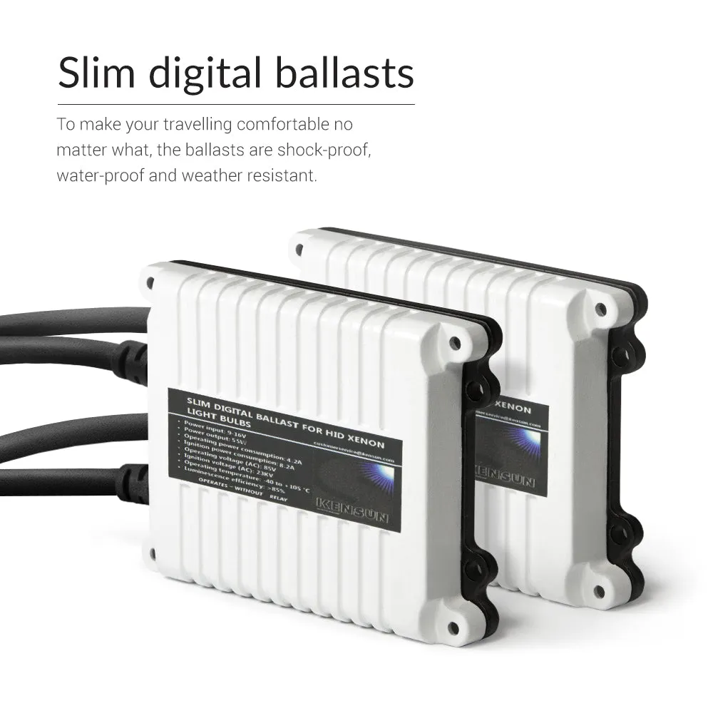 55W HID 5202 AC Conversion Kit with Slim Digital Ballasts