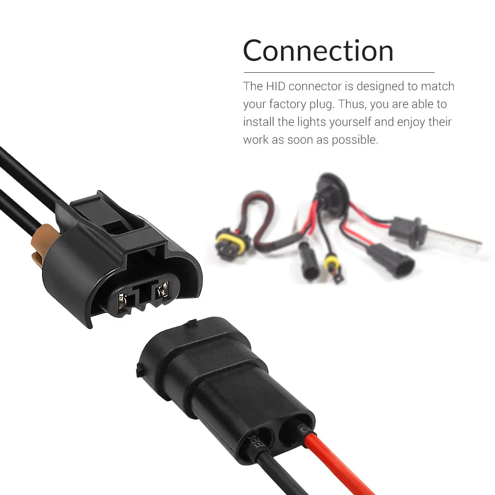 55W HID 881 AC Conversion Kit with Slim Digital Ballasts