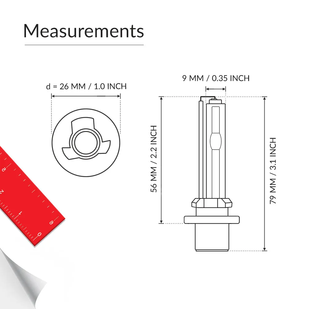 55W HID 881 AC Conversion Kit with Slim Digital Ballasts