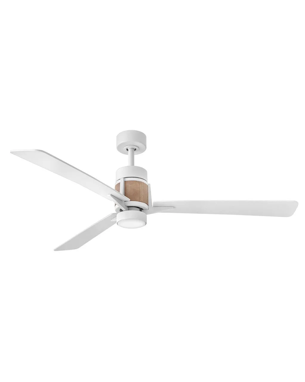 56" LED Smart Fan from the Atticus Collection in Matte White Finish by Hinkley
