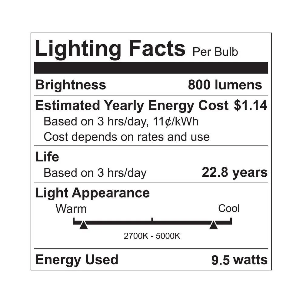 60-Watt Equivalent Multi-Color and White Ambiance A19 Dimmable Wi-Fi Smart Connected LED Light Bulb