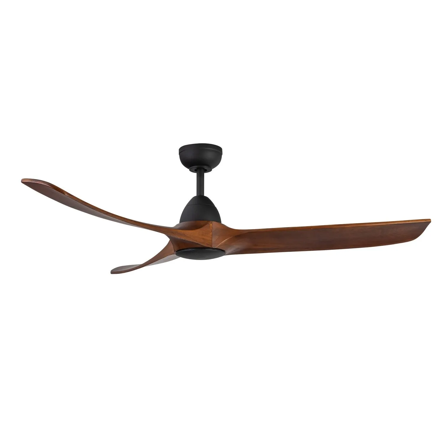 60"Ceiling Fan from the Baylor Collection in Matte Black/Dark Walnut Finish by Kuzco Lighting