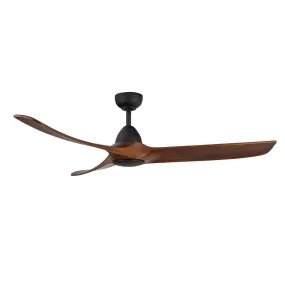 60"Ceiling Fan from the Baylor Collection in Matte Black/Dark Walnut Finish by Kuzco Lighting