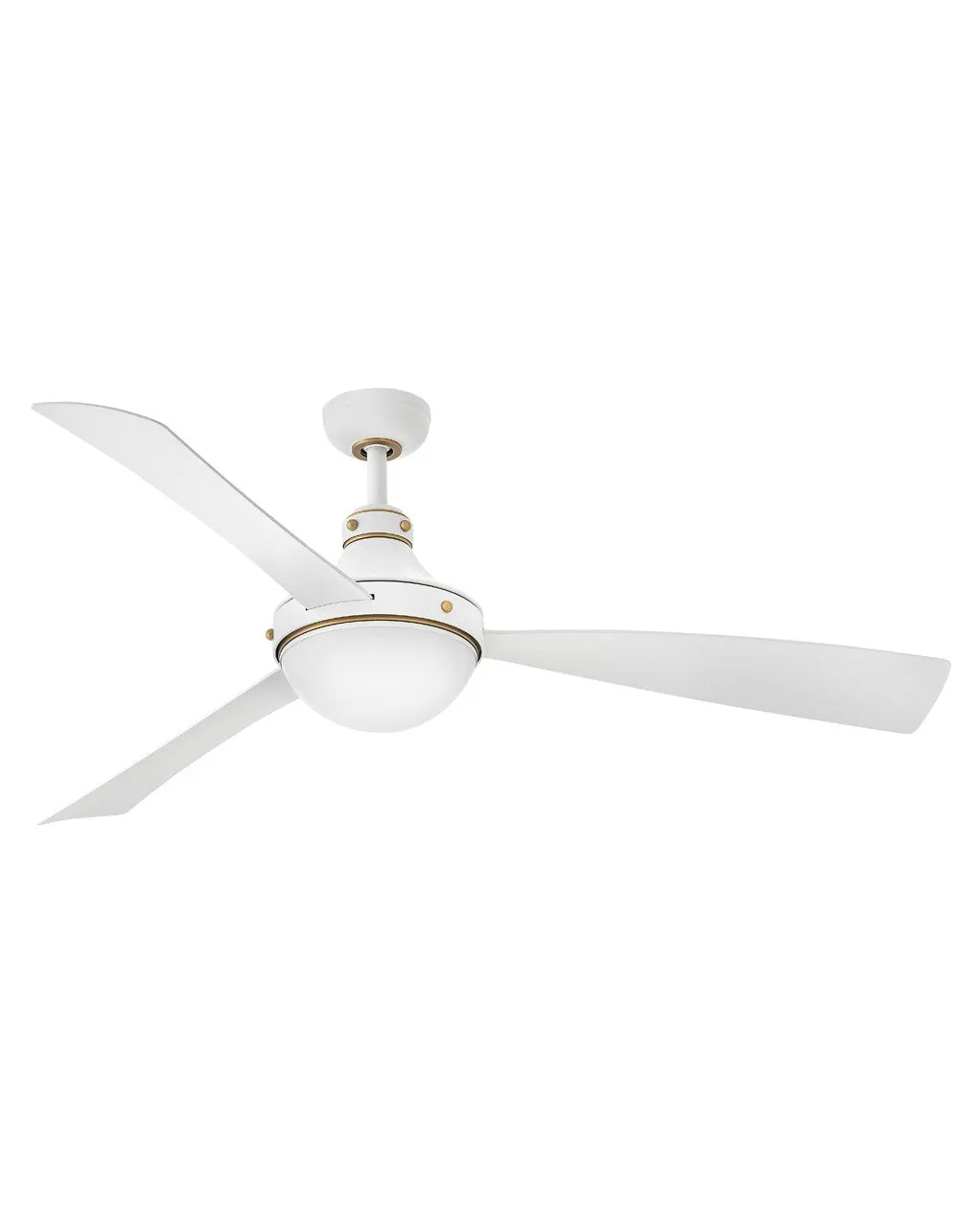 62" LED Smart Fan from the Oliver Collection in Matte White Finish by Hinkley