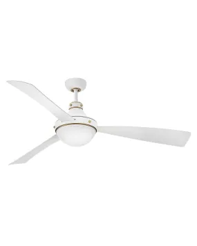 62" LED Smart Fan from the Oliver Collection in Matte White Finish by Hinkley