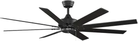 63" Ceiling Fan from the Levon AC Collection in Black Finish by Fanimation