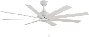 63" Ceiling Fan from the Levon AC Collection in Matte White Finish by Fanimation
