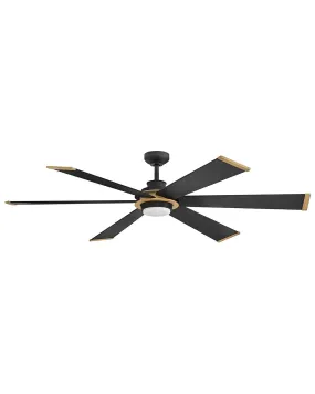 64"Ceiling Fan from the Andros Collection in Matte Black Finish by Hinkley