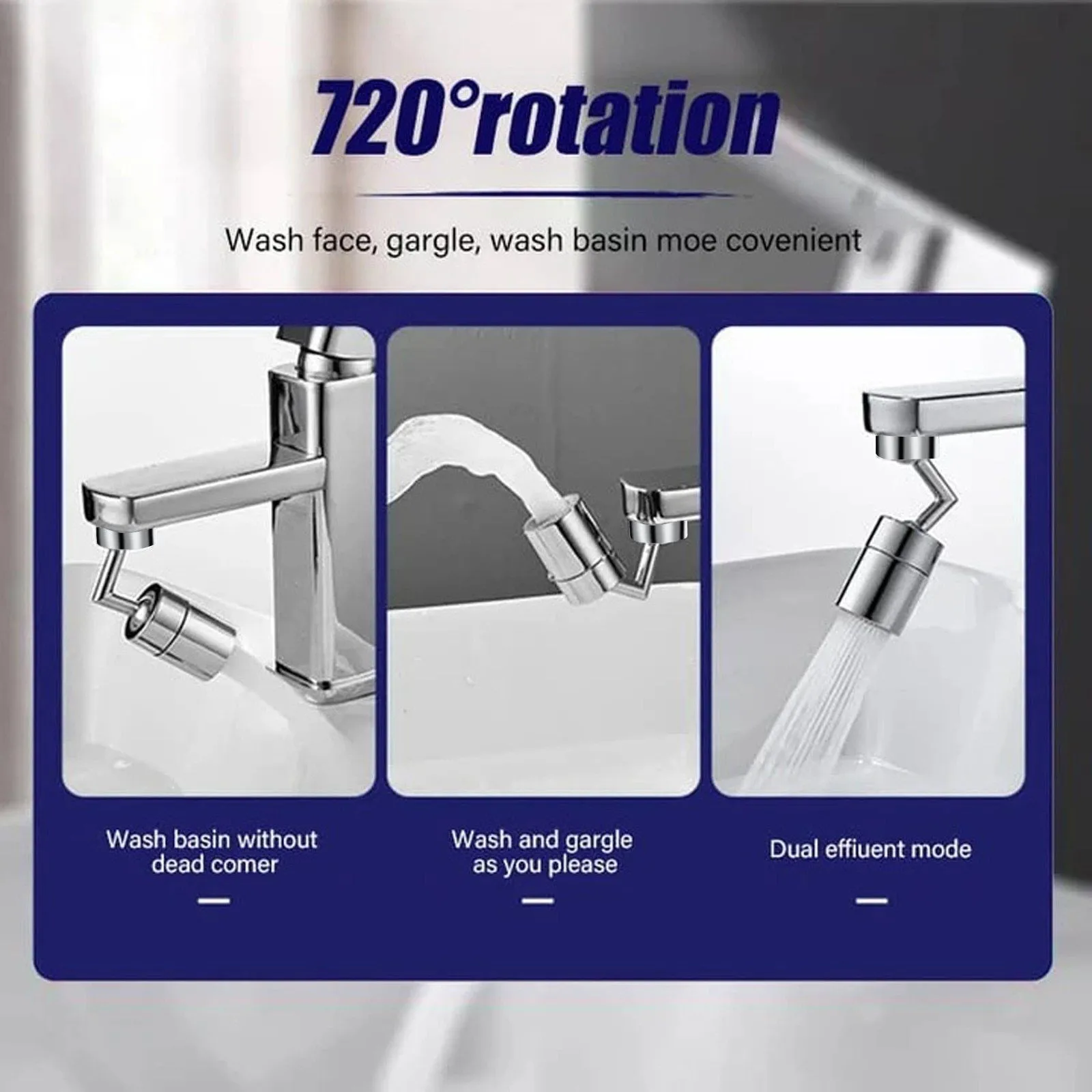 720° Rotation Universal Splash-Proof Swivel Tap Aerator