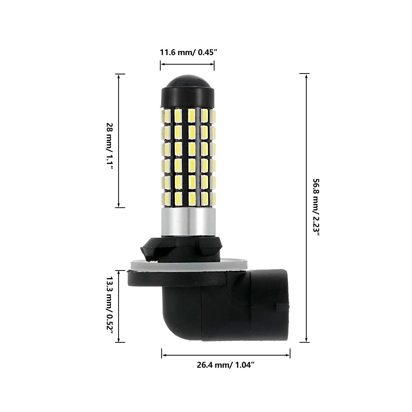 881 886 889 894 896 898 LED Fog Light/DRL Bulbs 6W 2000ML 6500K White | 2 Bulbs