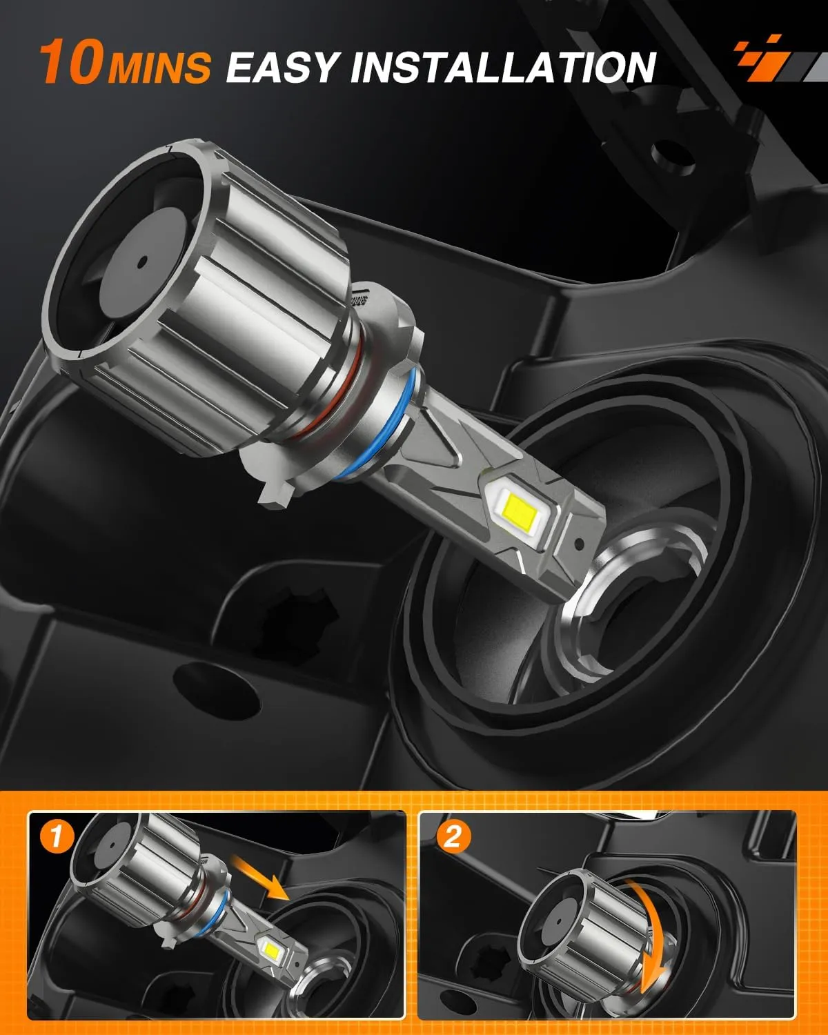 9005 9006 LED Headlight Bulbs FS1 Series | 4 BULBS