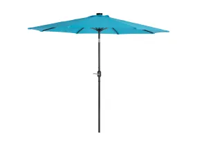 9ft Sky Blue Patio Umbrella with Lights