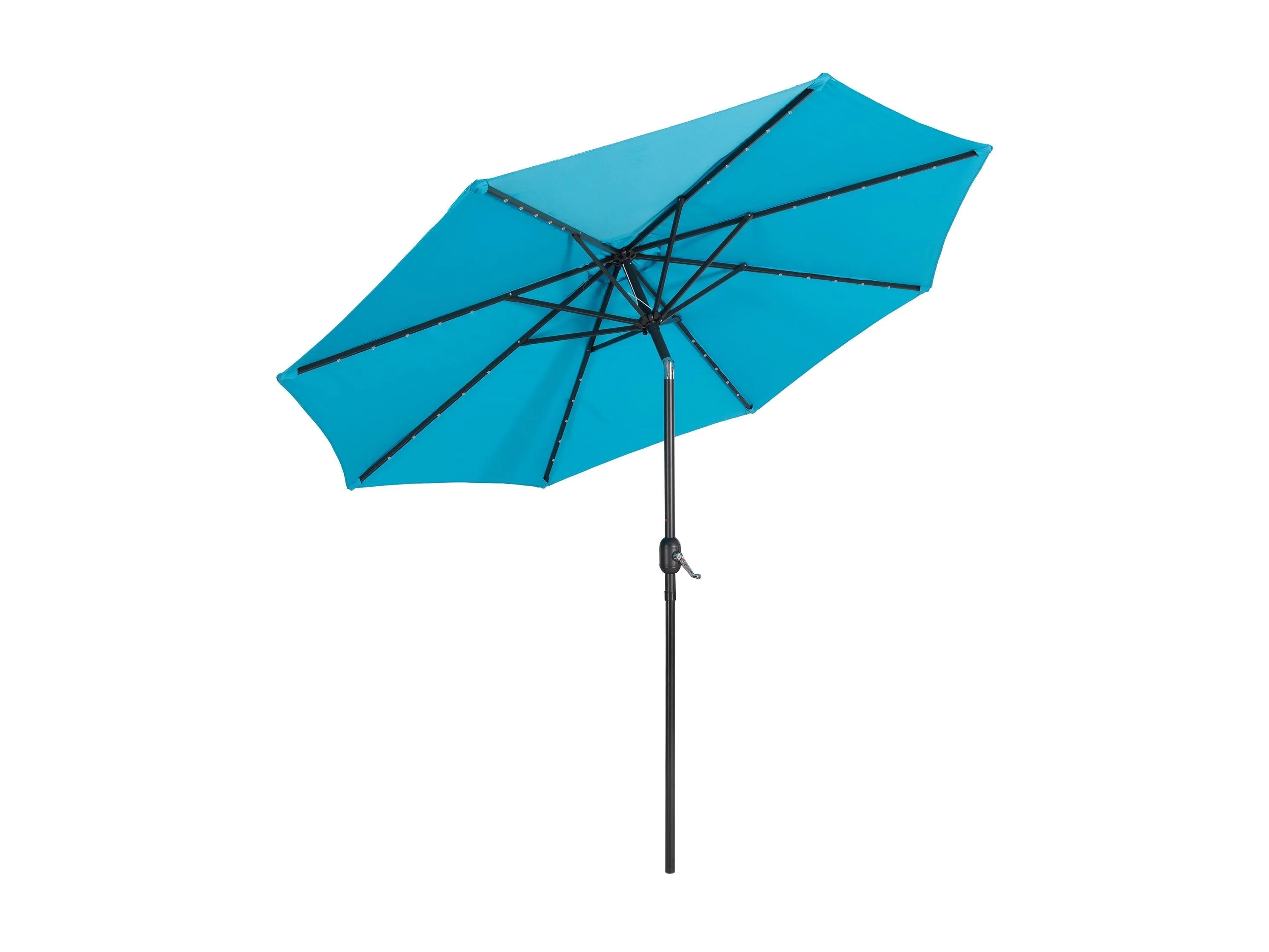9ft Sky Blue Patio Umbrella with Lights