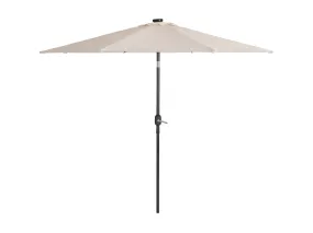 9ft White Patio Umbrella with Lights