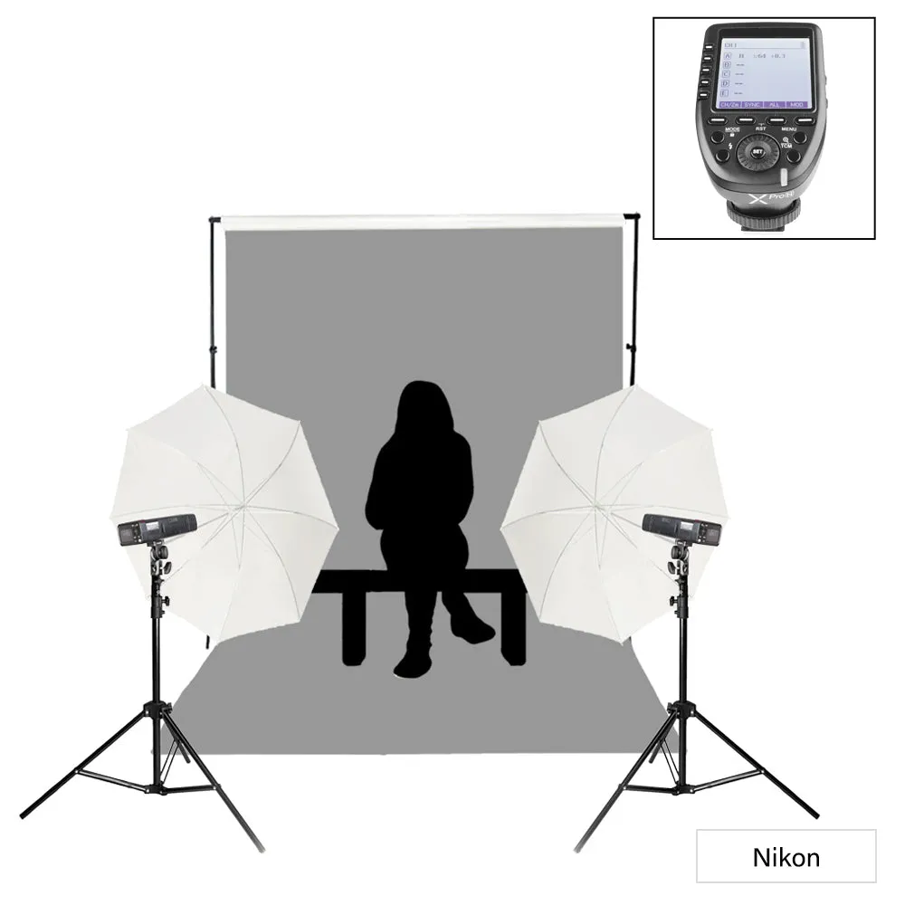 AD200PROII Battery Flash Portrait Lighting Kit for Group School Photography