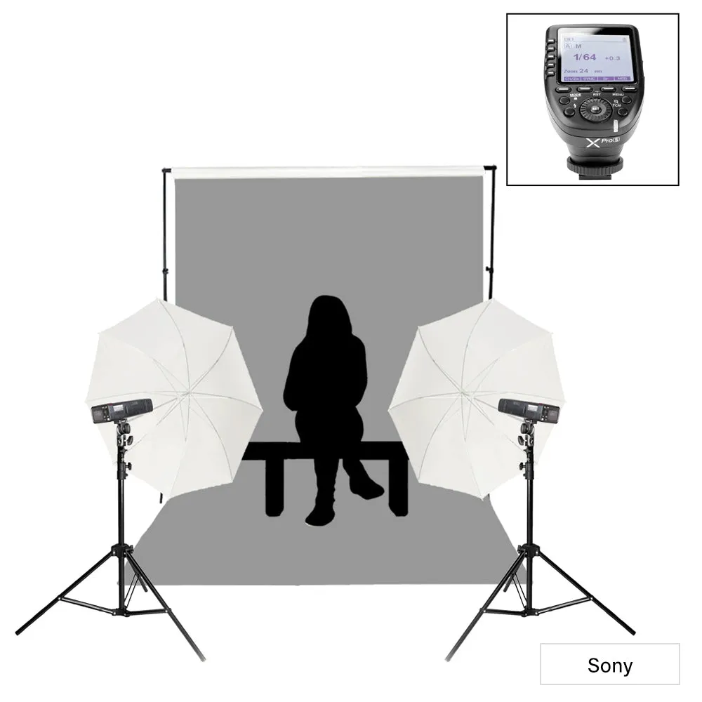 AD200PROII Battery Flash Portrait Lighting Kit for Group School Photography