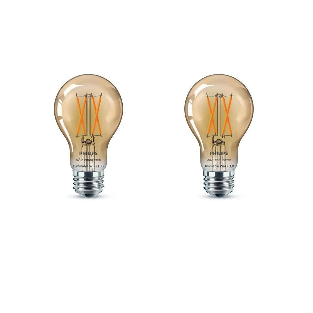 Amber A19 LED 40W Equivalent Dimmable Smart Wi-Fi Wiz Connected Wireless Light Bulb